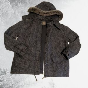 Wearmaster Field Jacket Classic Black Grey Hooded Size Small